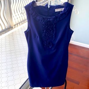 Trina Turk sleeveless blue ruffle dress size 2